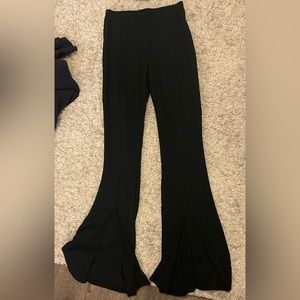 ribbed flare leggings